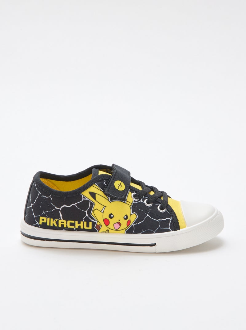 Baskets basses 'Pikachu' en toile Noir - Kiabi