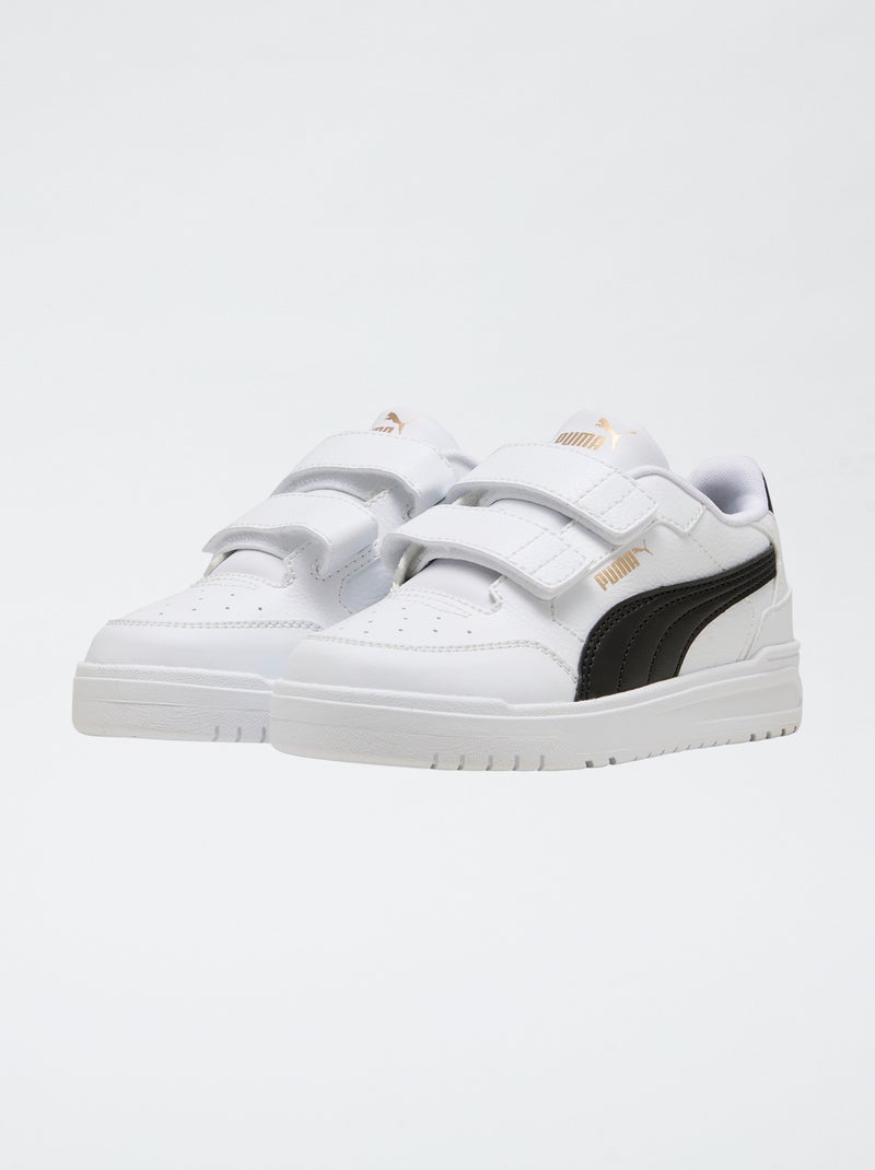 Baskets basses 'PUMA' à scratchs Blanc - Kiabi