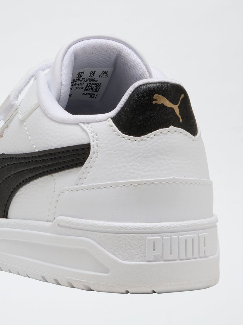 Baskets basses 'PUMA' à scratchs Blanc - Kiabi