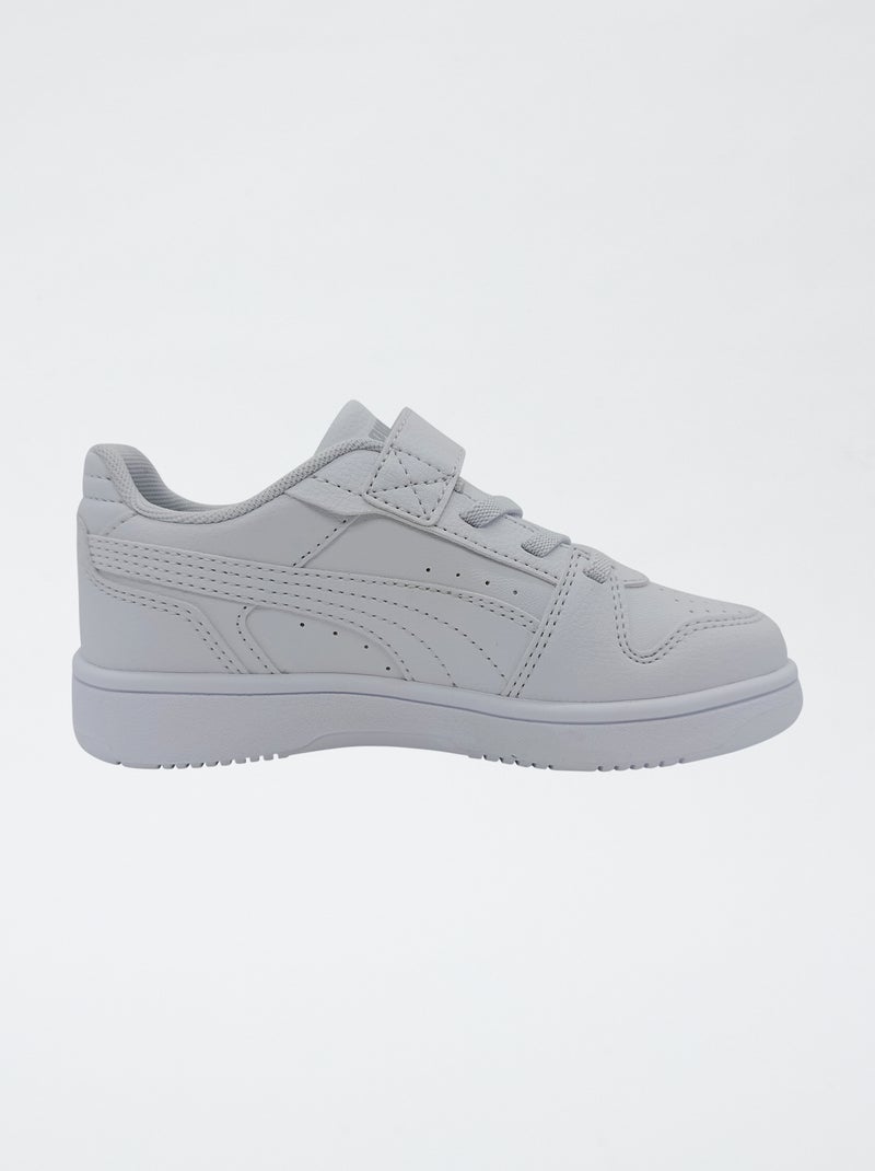 Baskets basses 'PUMA' à scratchs et lacets Blanc - Kiabi