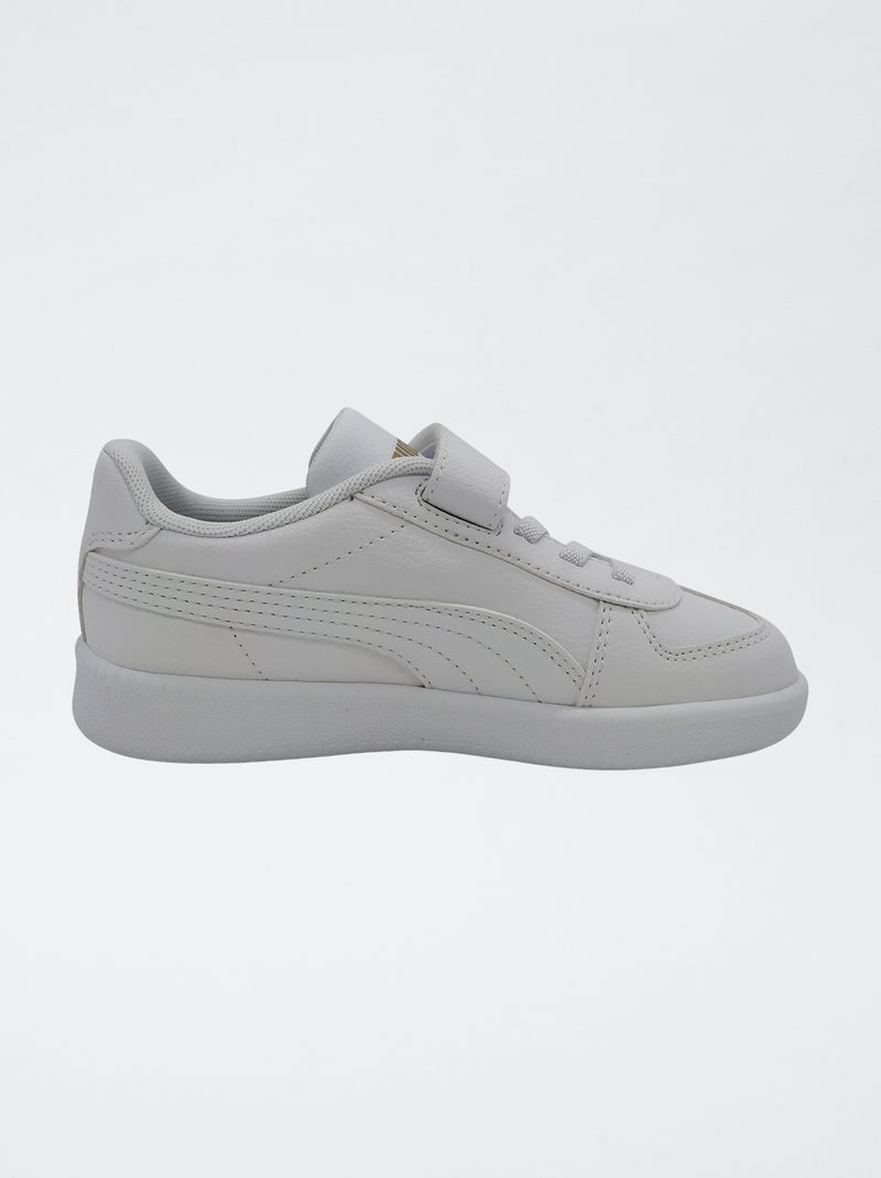 Baskets basses 'PUMA' à scratchs et lacets Blanc - Kiabi