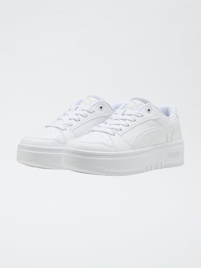 Baskets basses 'Puma' uni Blanc - Kiabi