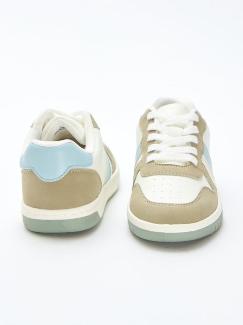 Baskets basses renforcées tricolore - Kiabi