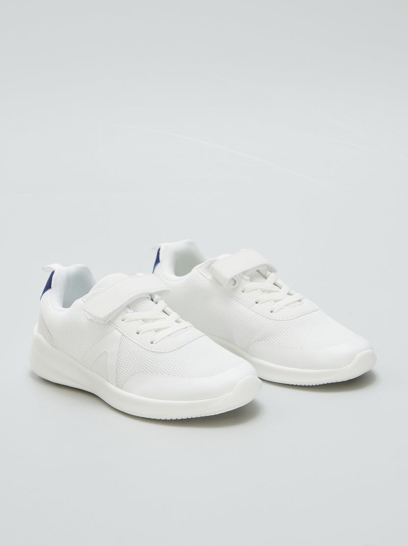 Baskets basses running Blanc - Kiabi