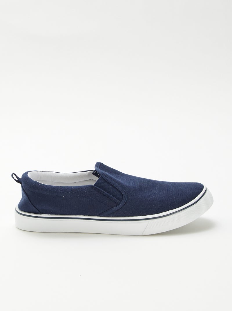 Baskets basses sans lacets Bleu - Kiabi