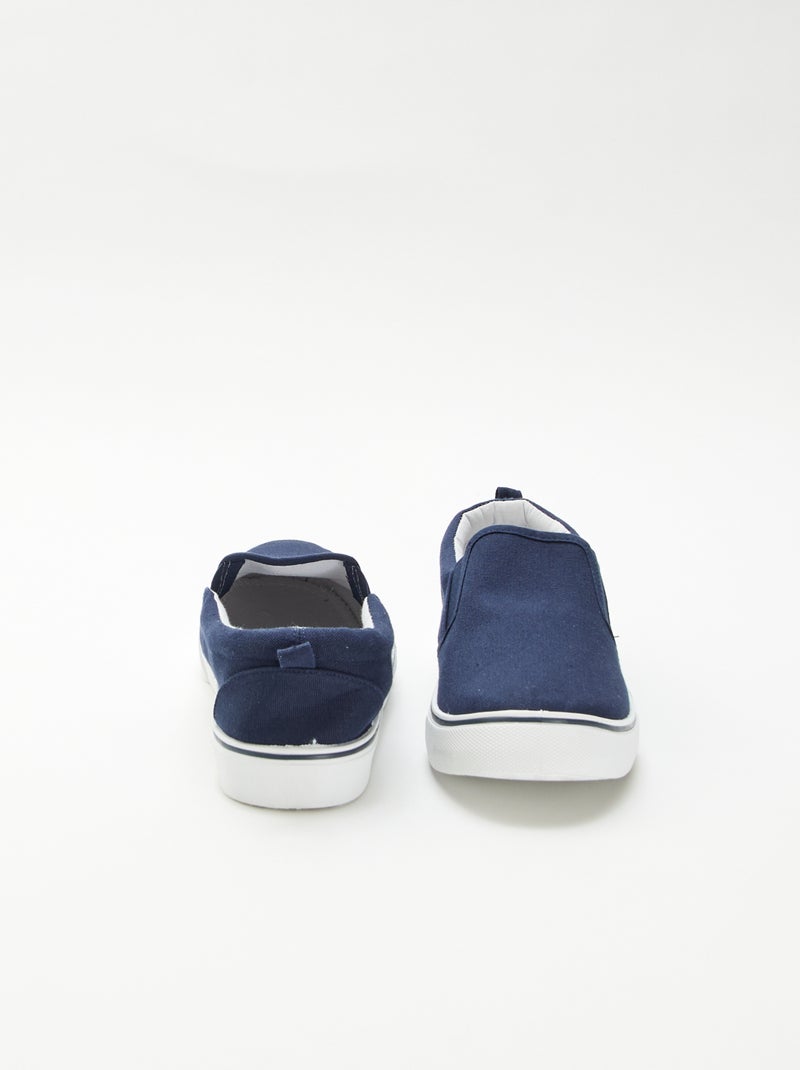 Baskets basses sans lacets Bleu - Kiabi
