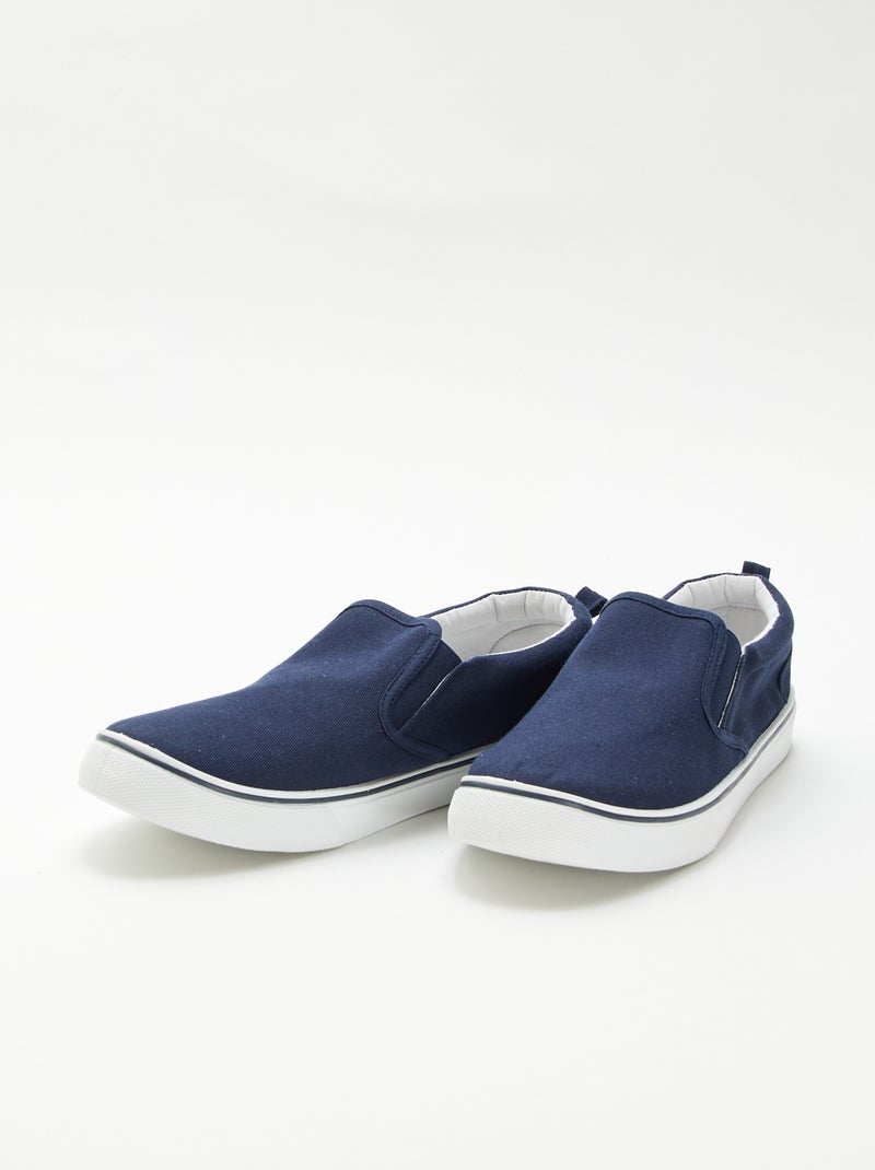 Baskets basses sans lacets Bleu - Kiabi