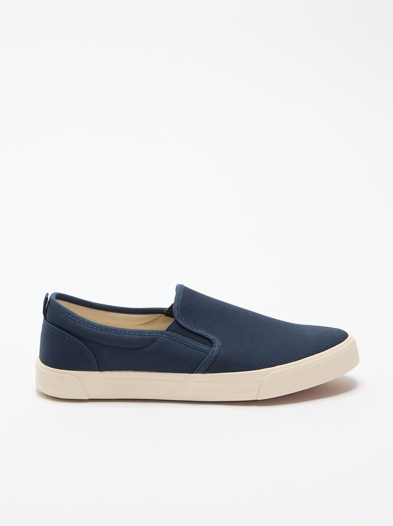 Baskets basses slip-on Bleu - Kiabi