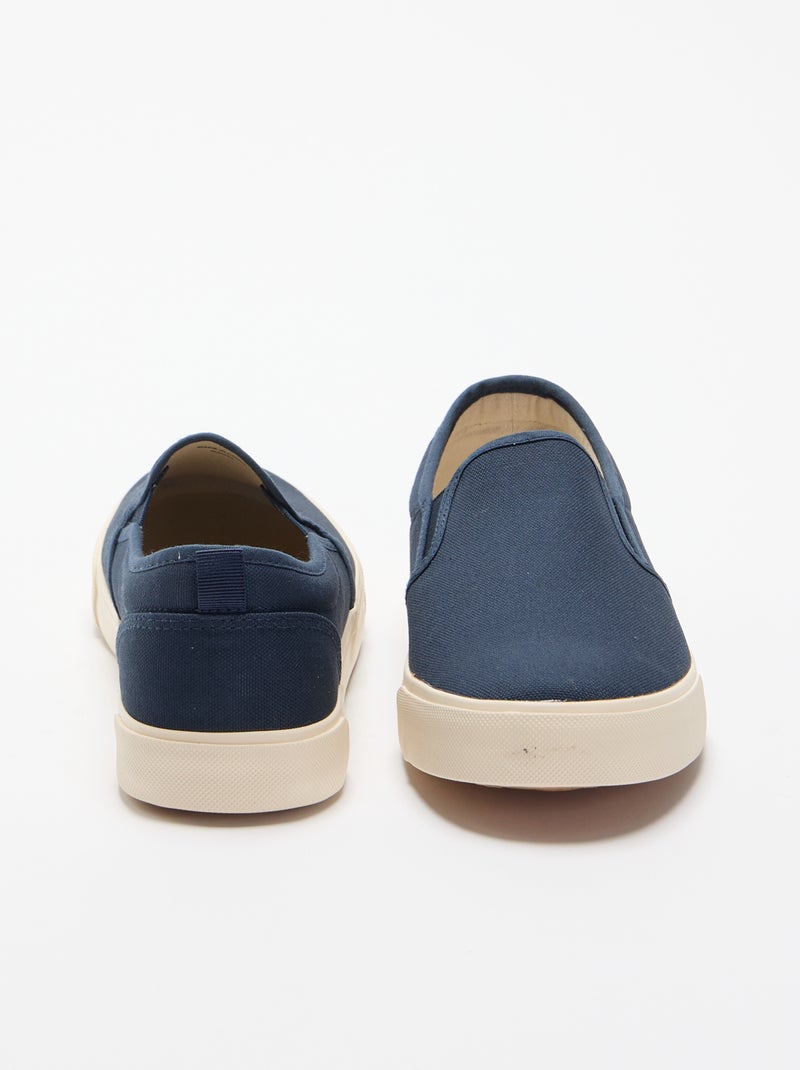Baskets basses slip-on Bleu - Kiabi
