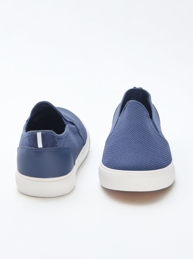 Baskets basses slip-on en mesh Bleu - Kiabi