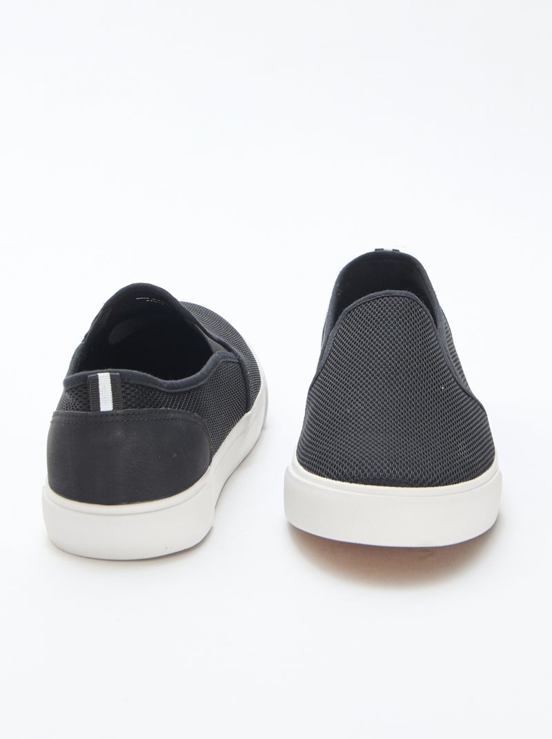 Baskets basses slip-on en mesh Noir - Kiabi