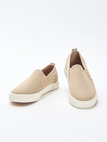 Baskets basses slip-on en mesh uni