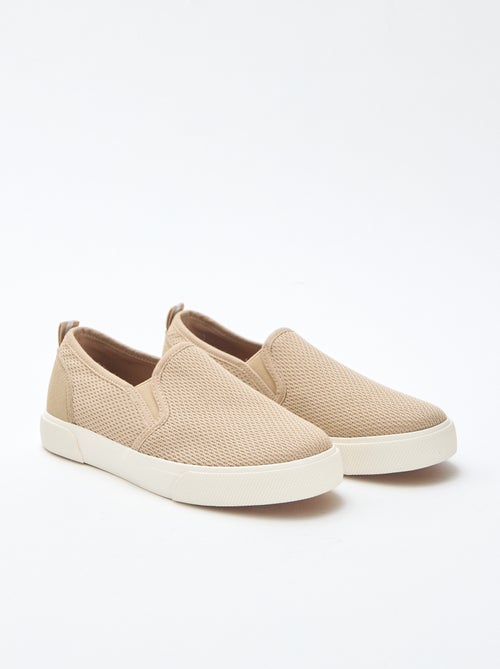 Baskets basses slip-on en mesh uni - Kiabi