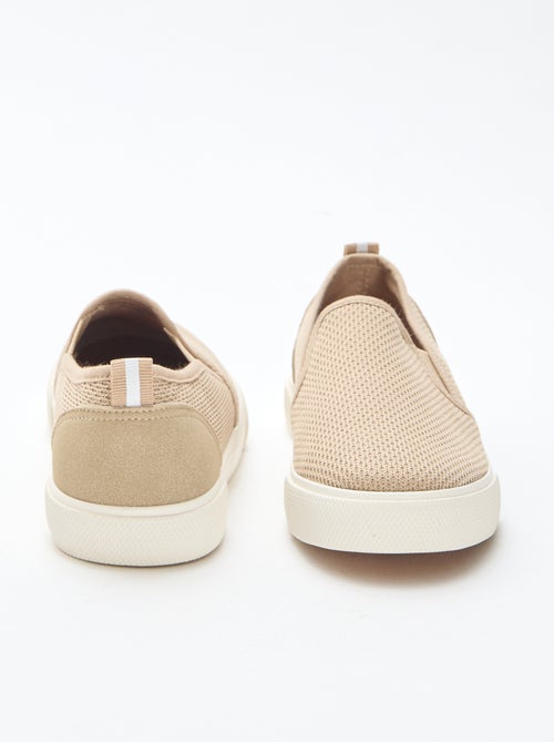 Baskets basses slip-on en mesh uni - Kiabi