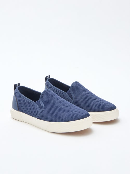Baskets basses slip-on en mesh uni - Kiabi