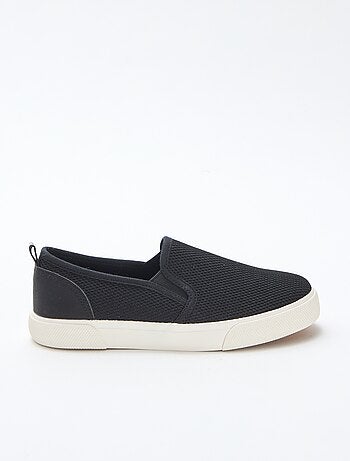 Baskets basses slip-on en mesh uni