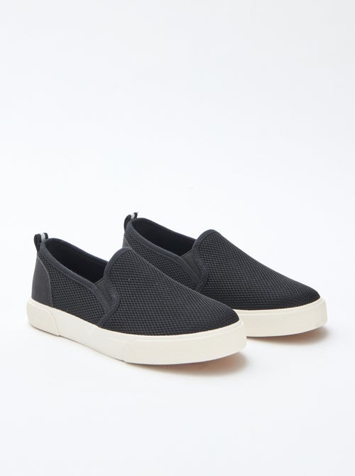 Baskets basses slip-on en mesh uni - Kiabi