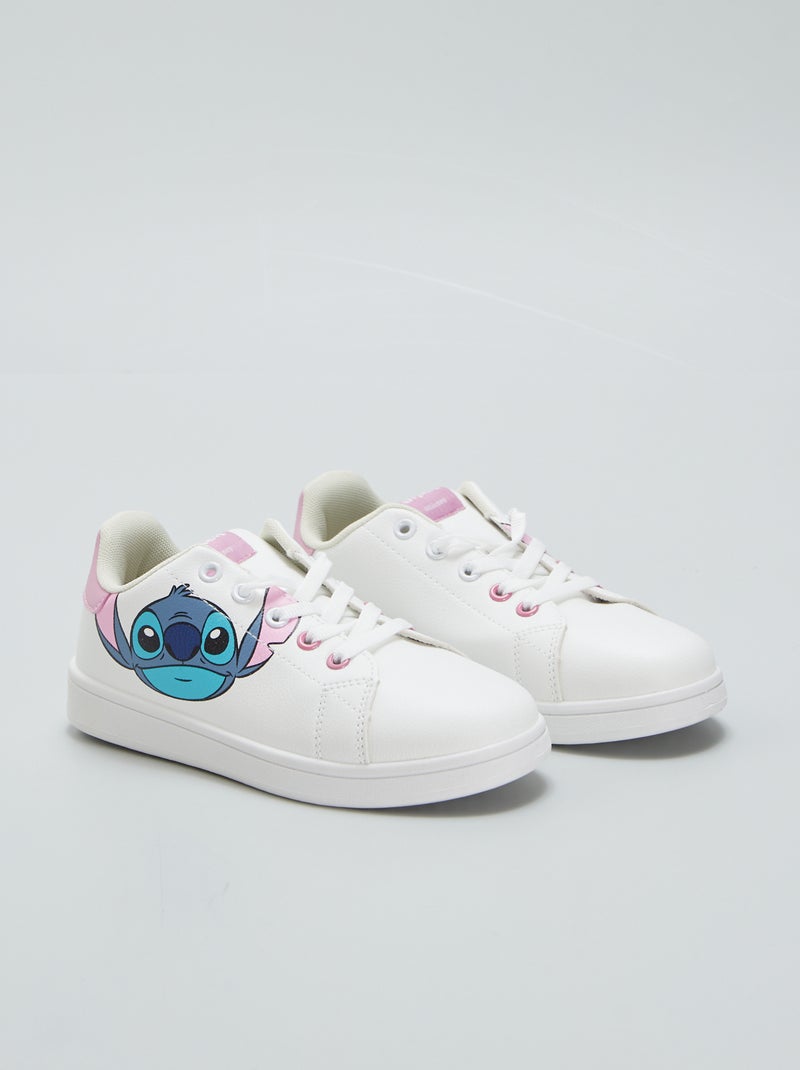 Baskets basses 'Stitch' blanc - Kiabi