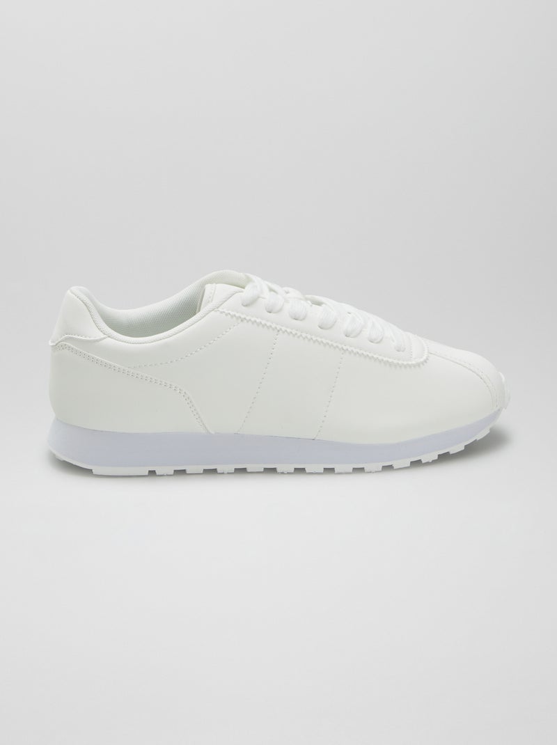 Baskets basses style rétro Blanc - Kiabi
