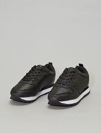 Baskets basses texturées - Kiabi