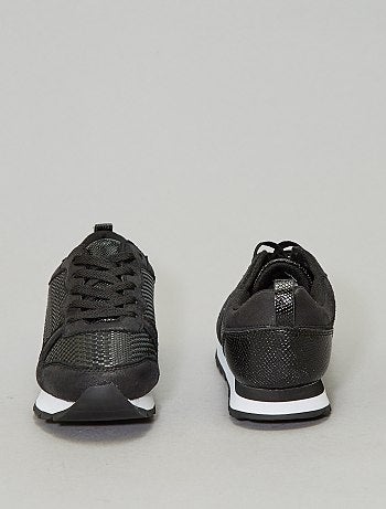 Baskets basses texturées - Kiabi