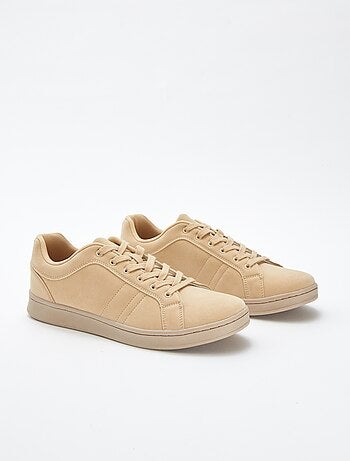 Baskets basses unies en suédine