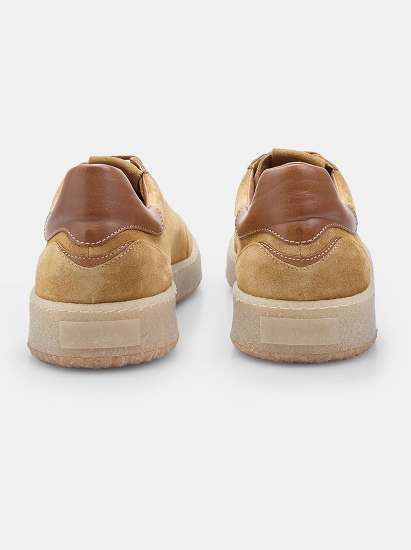 Baskets BATA à lacets et velcro Beige - Kiabi