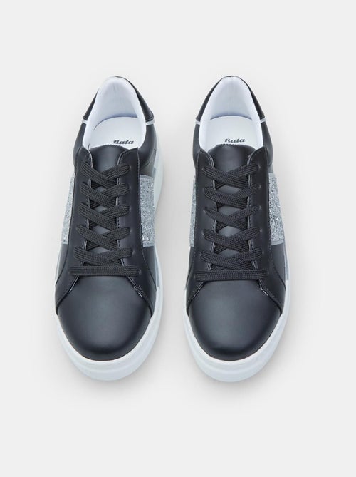 Baskets BATA à lacets et velcro - Kiabi