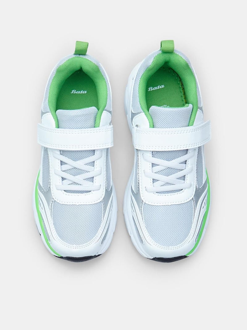 Baskets BATA confortables Blanc Argenté - Kiabi
