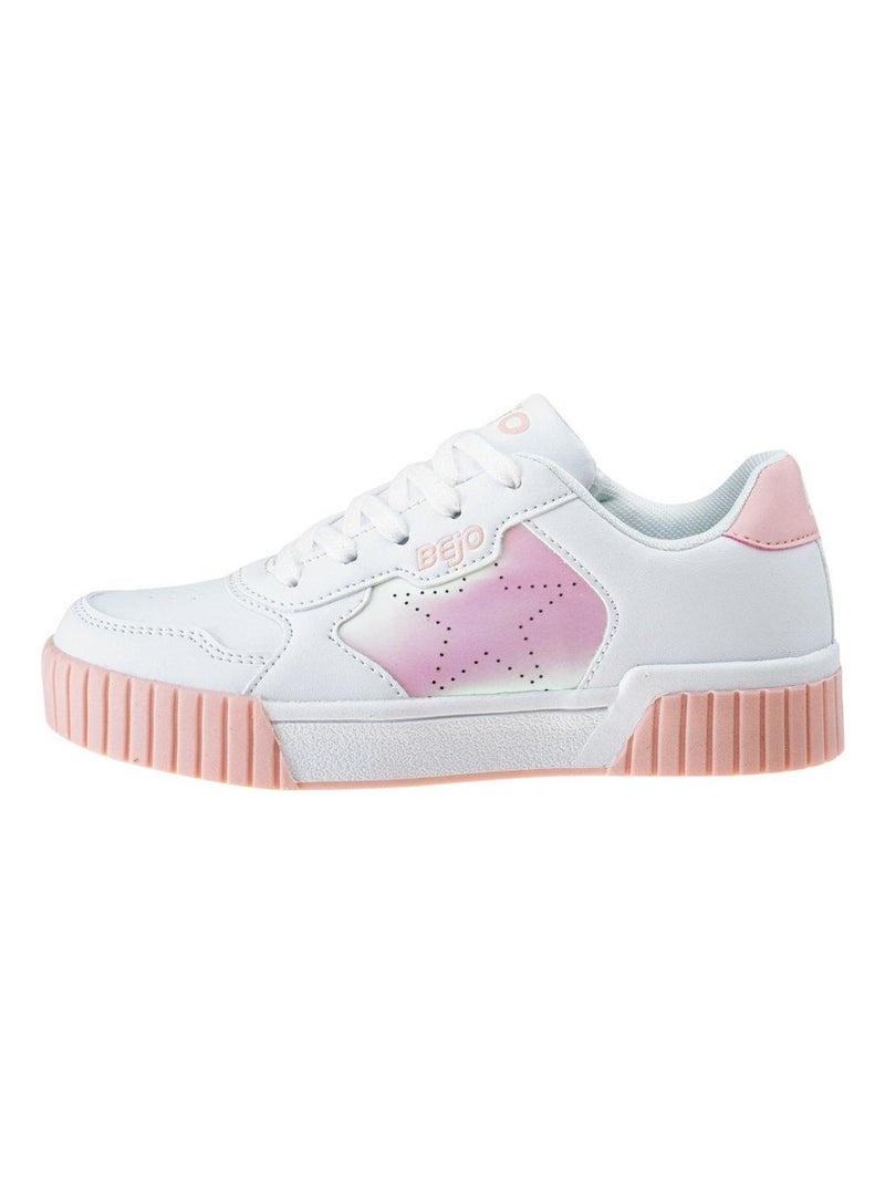 Baskets bates - bejo Blanc Rose - Kiabi