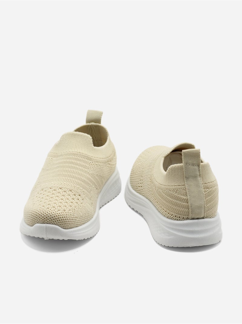 Baskets Bébé à enfiler Beige - Kiabi