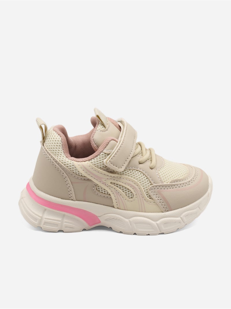 Baskets Bébé a lacets Rose - Kiabi