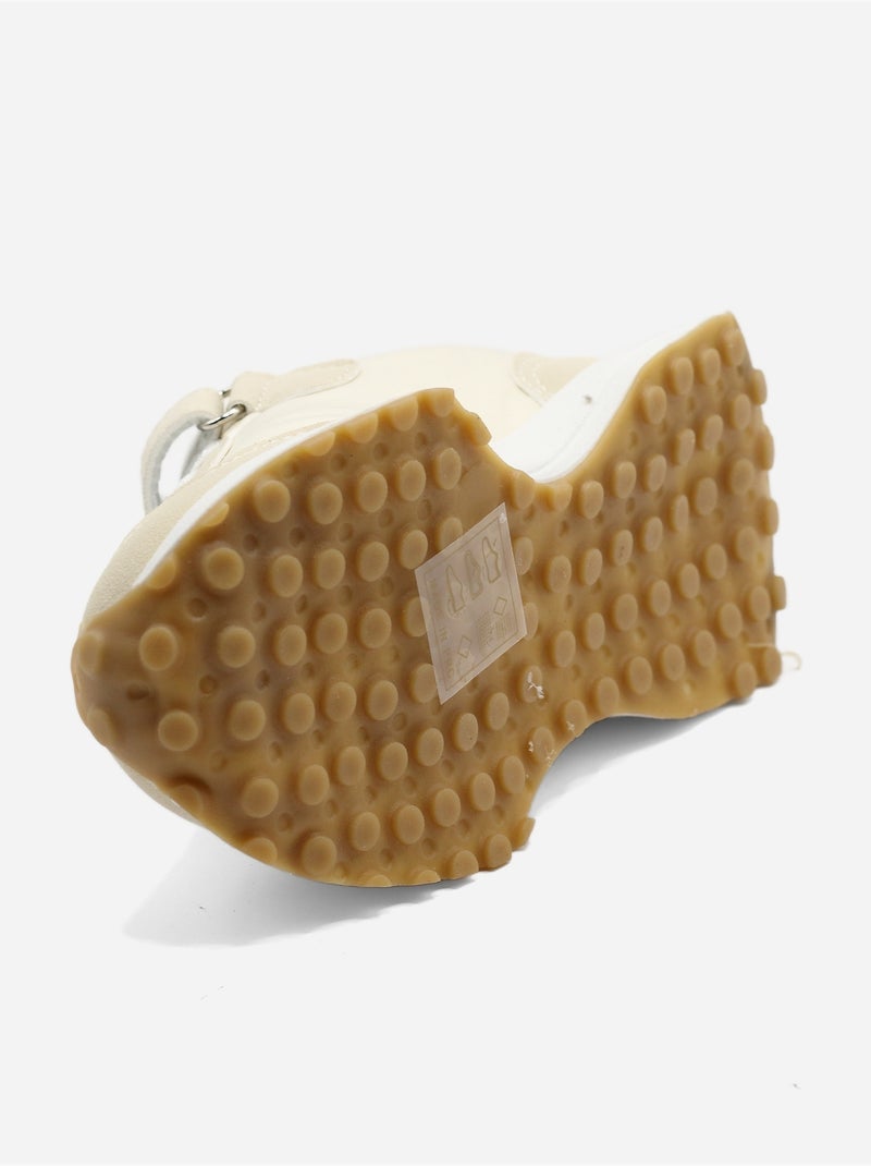 Baskets Bébé à scratch - Rock and Joy Beige - Kiabi