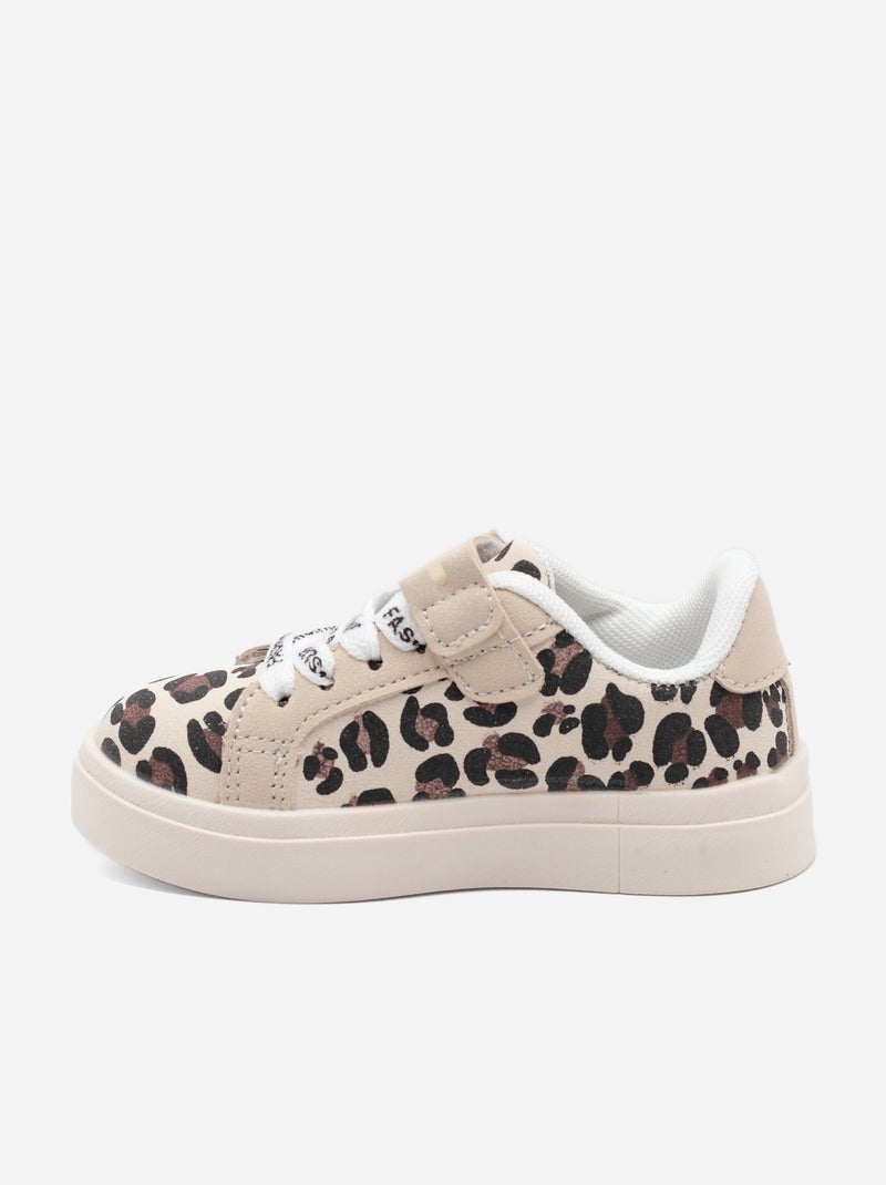 Baskets Bébé à scratch - Rock and Joy Marron havane - Kiabi