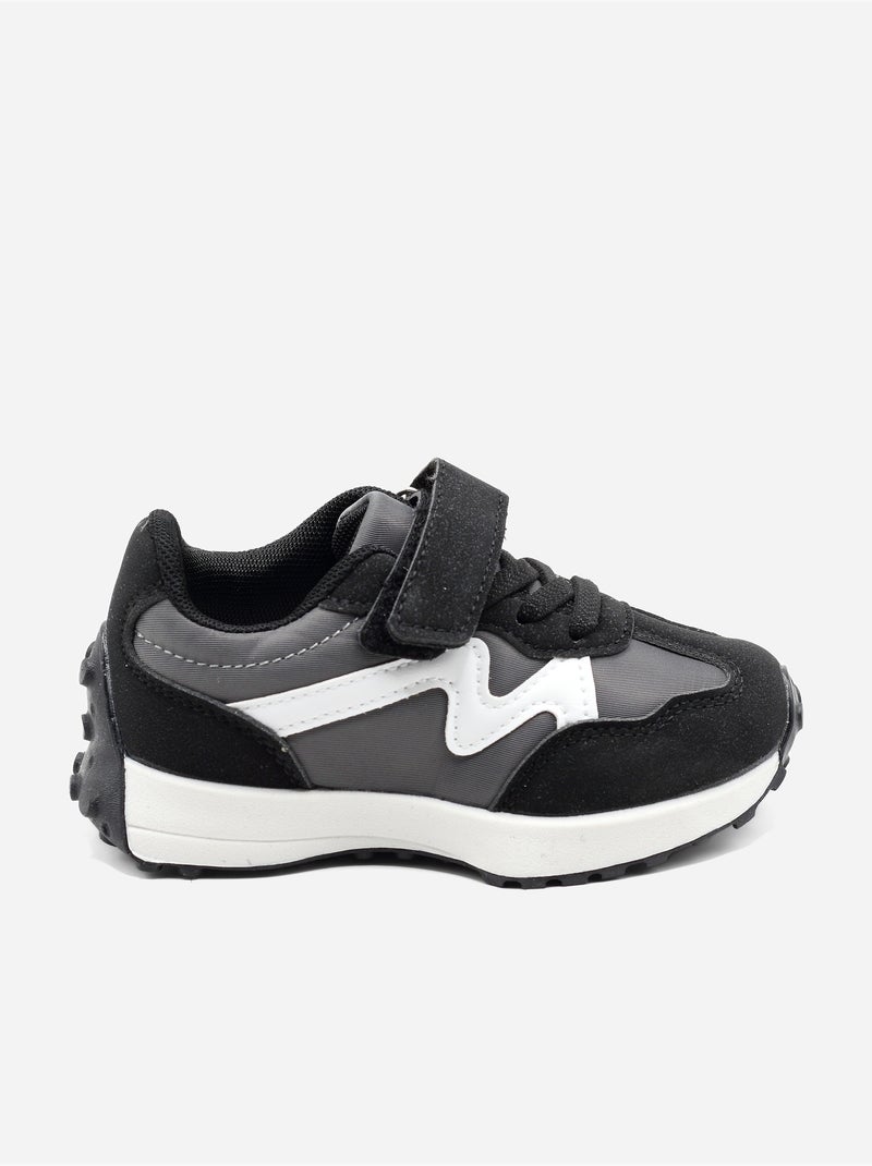 Baskets Bébé à scratch - Rock and Joy Noir - Kiabi