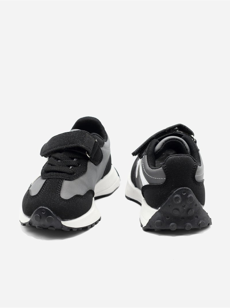 Baskets Bébé à scratch - Rock and Joy Noir - Kiabi