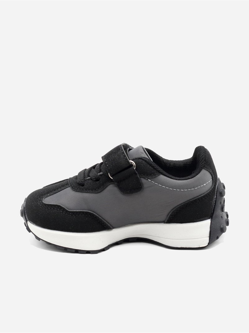 Baskets Bébé à scratch - Rock and Joy Noir - Kiabi