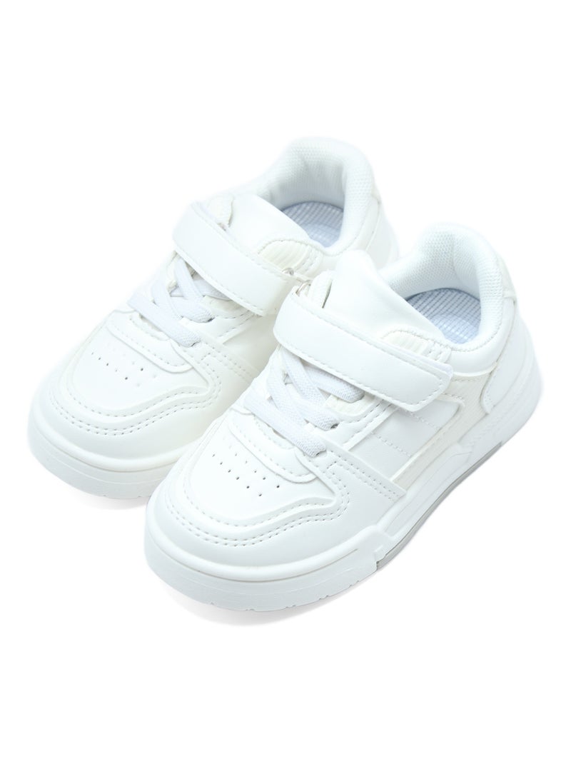 Baskets Bébé à scratch Blanc - Kiabi