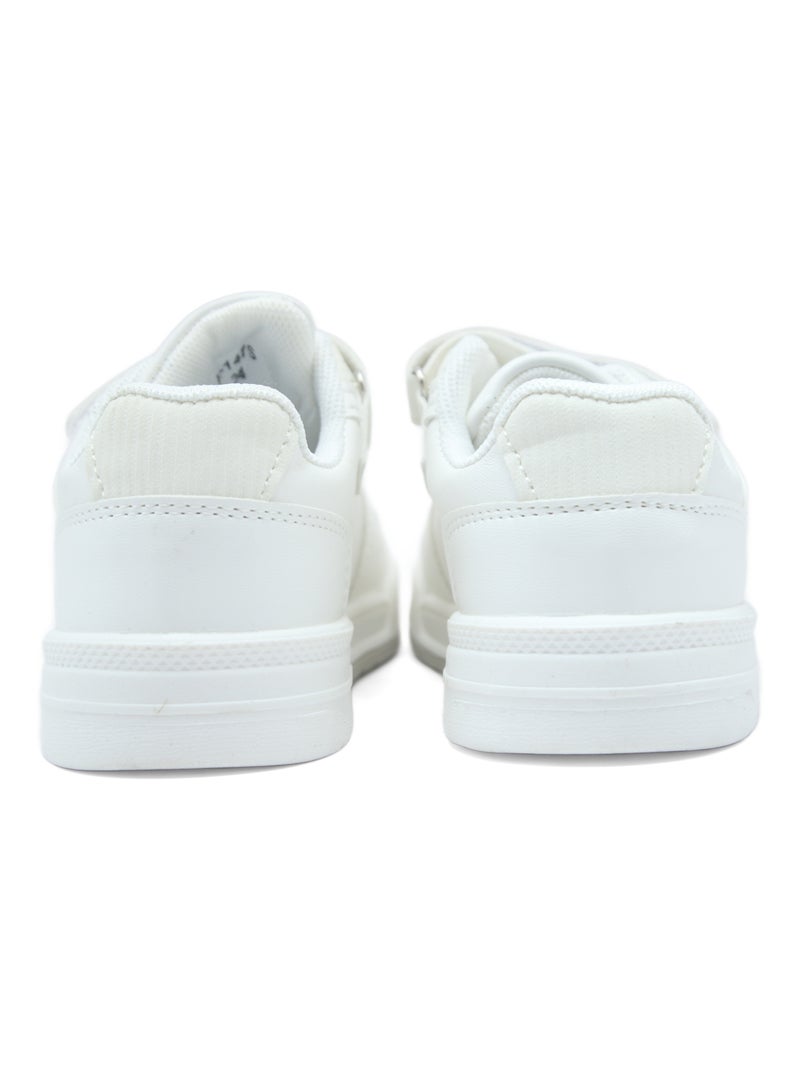 Baskets Bébé à scratch Blanc - Kiabi