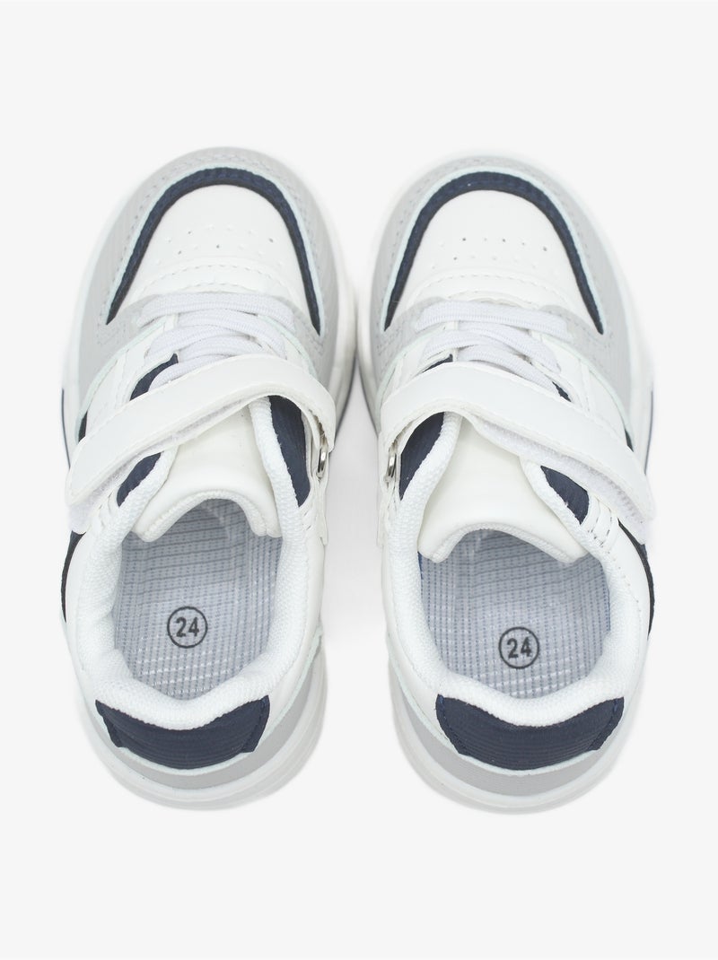 Baskets Bébé à scratch Gris - Kiabi