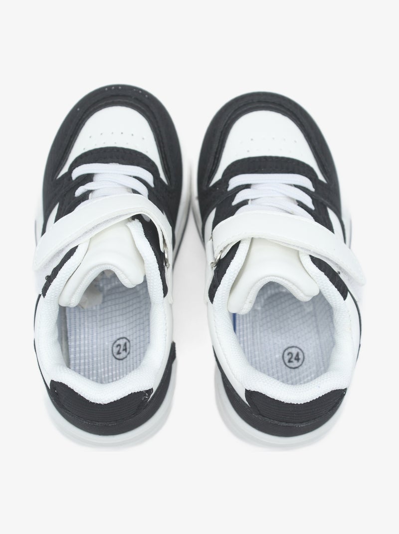 Baskets Bébé à scratch Noir - Kiabi