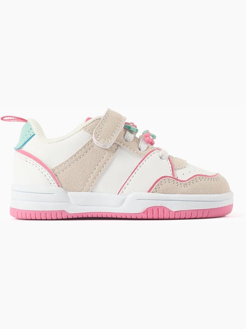 Baskets bi-matière à fleurs décoratives - Kiabi