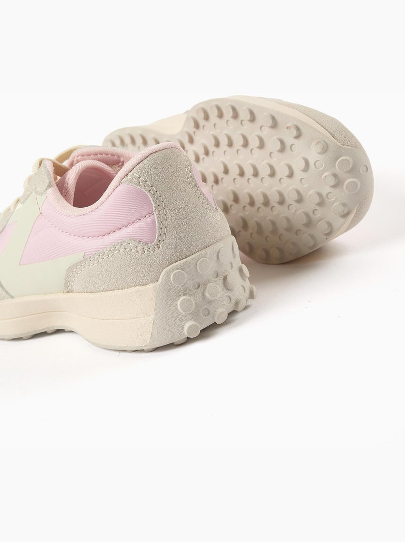 Baskets bi-matière à lacets Superlight Runner Rose clair - Kiabi
