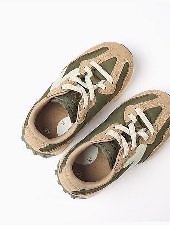 Baskets bi-matière à lacets Superlight Runner