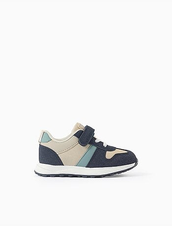 Baskets bi-matière avec bride à scratch