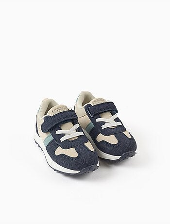 Baskets bi-matière avec bride à scratch