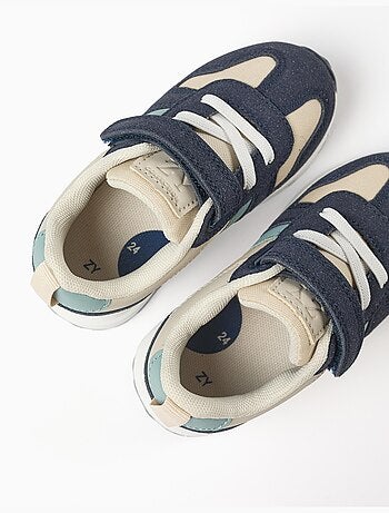 Baskets bi-matière avec bride à scratch