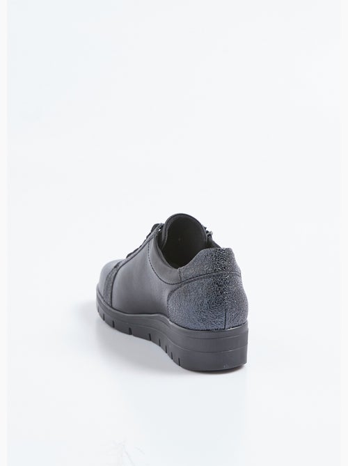 Baskets bi-matière confort lacets + zip - Afibel - Kiabi