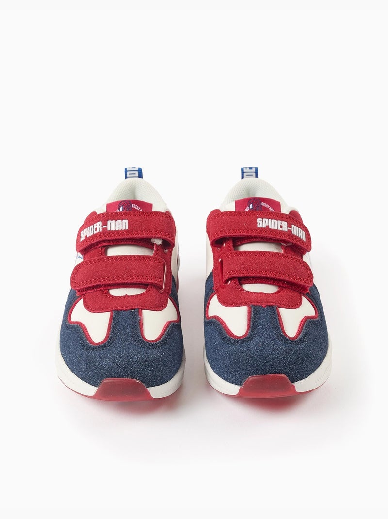 Baskets bi-matière lumineuses avec Spider-Man Bleu foncé - Kiabi