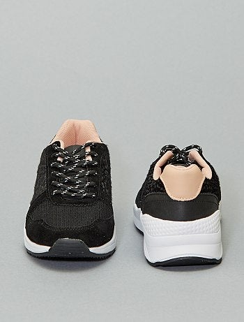 Baskets bi-matière - Kiabi